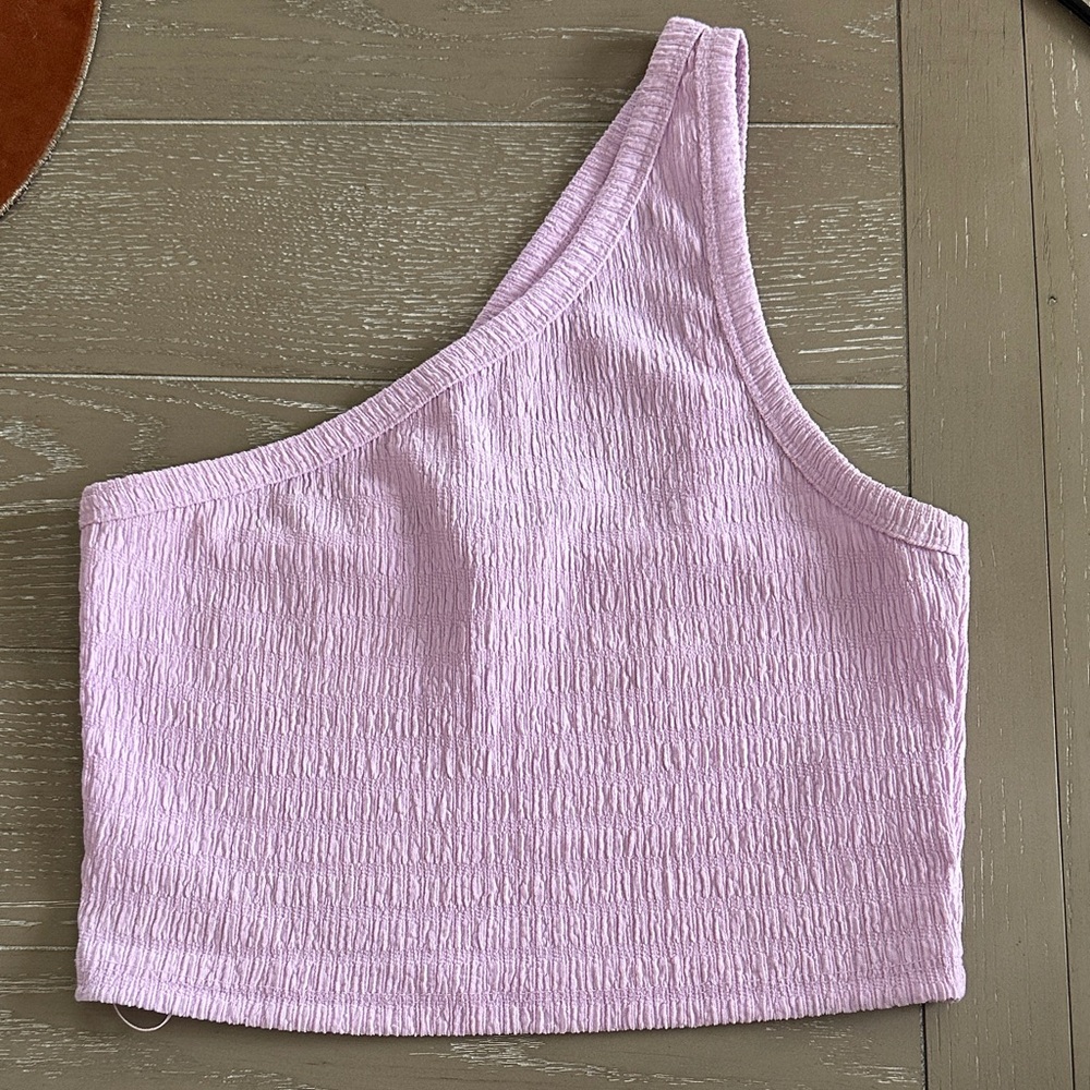 AE Light Purple One-Shoulder Women's Crop Top
